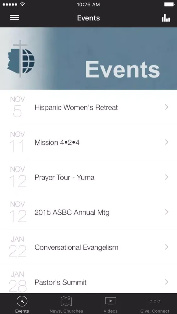 Screenshot di Arizona Southern Baptists