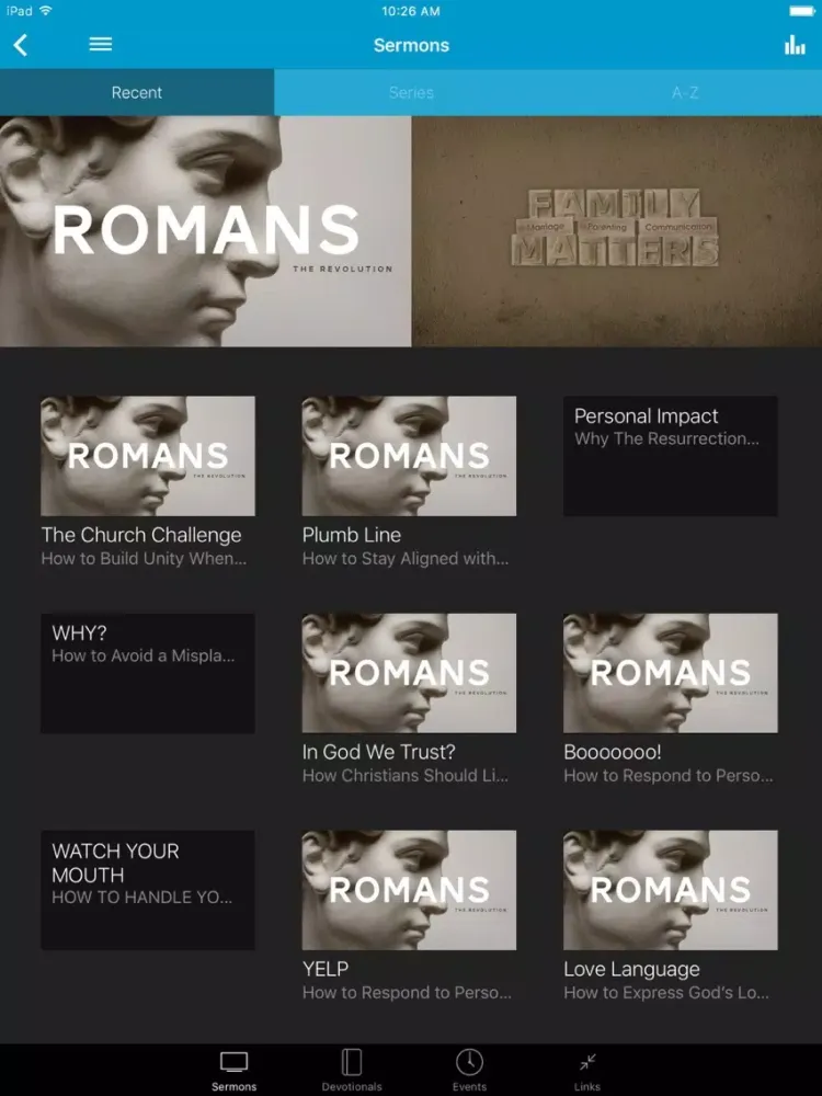 Capturas de pantalla de Pacific Coast Church iPad 