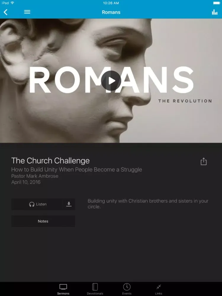 Capturas de pantalla de Pacific Coast Church iPad 