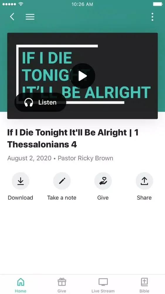 The New Creation Church App Screenshots