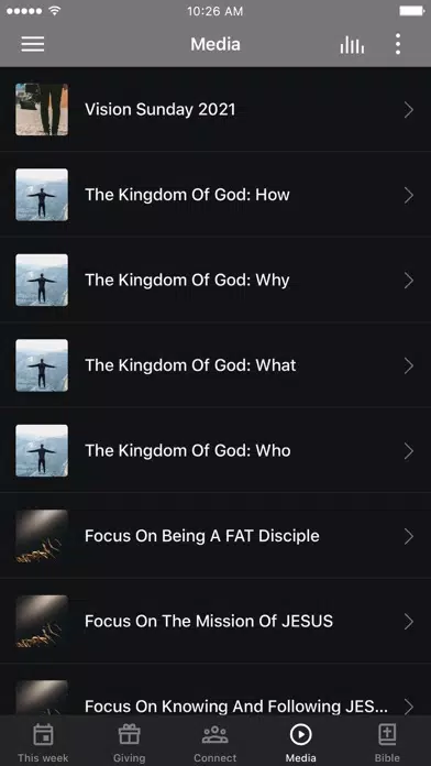 Tangkapan skrin Reconnect Christian