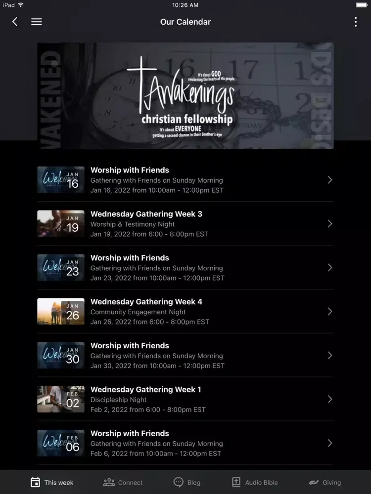 Awakenings Christian iPad  Ekran Görüntüleri