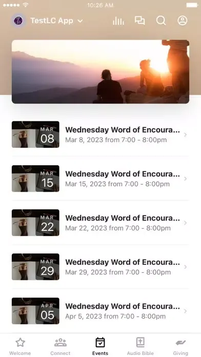 Capturas de pantalla de Testimony Life Church App