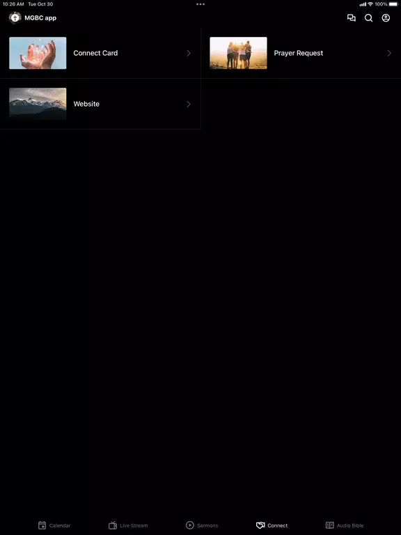 ภาพหน้าจอของ Maple Grove Baptist Church iPad 