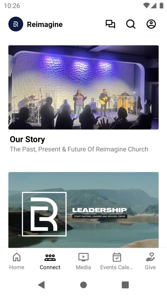 Capturas de tela do Reimagine Church