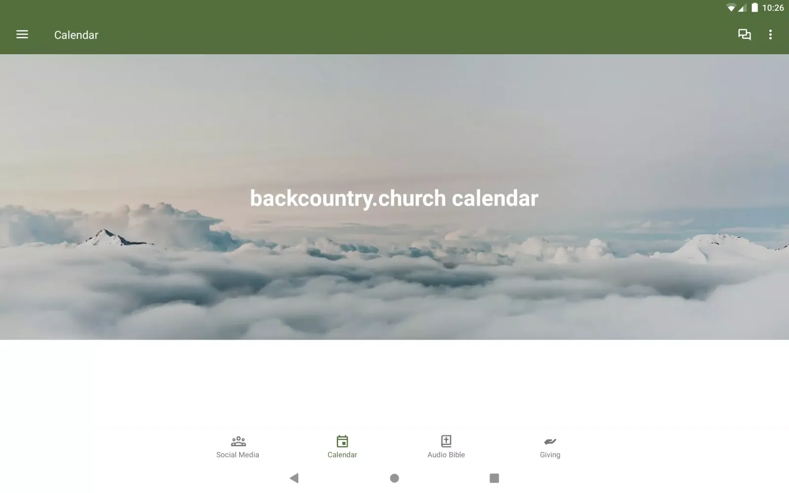 Captures d'écran de backcountry.church