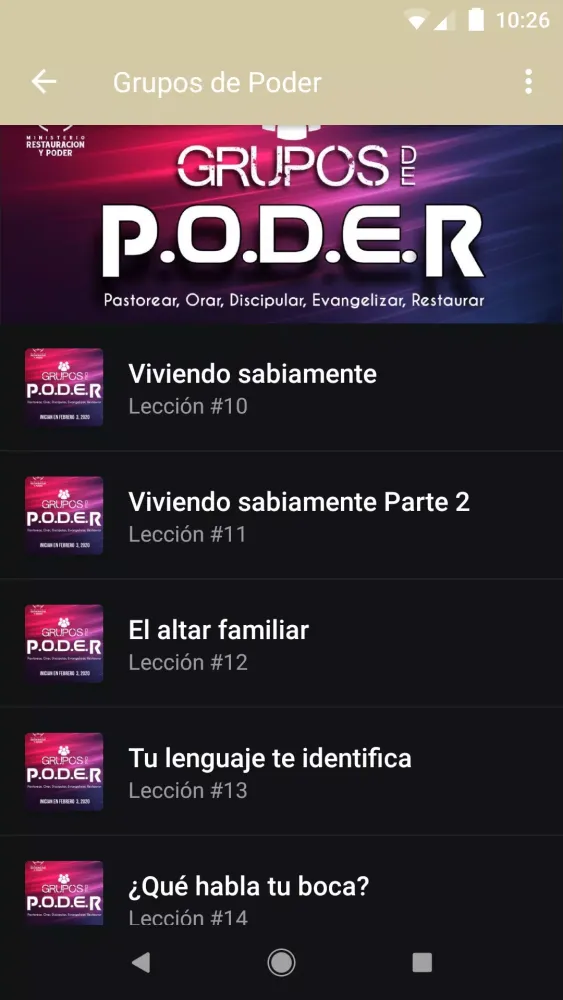 Ministerio Restauracion y Pode應用截圖
