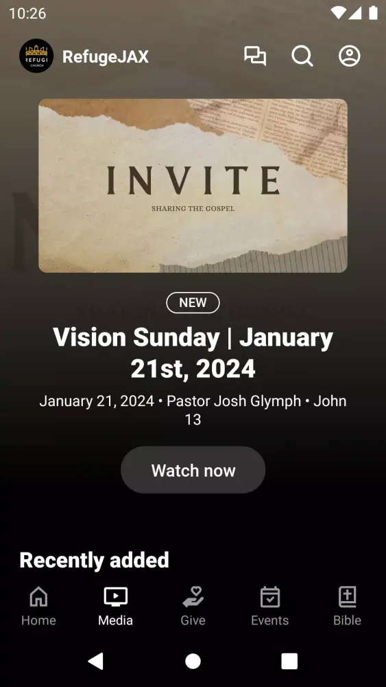 Screenshot di Refuge JAX Church