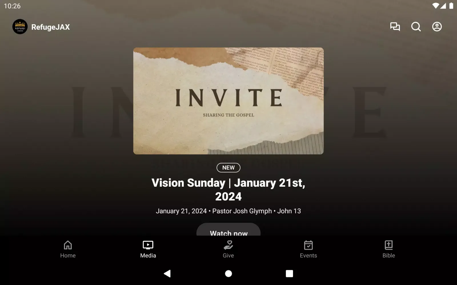 Screenshot di Refuge JAX Church