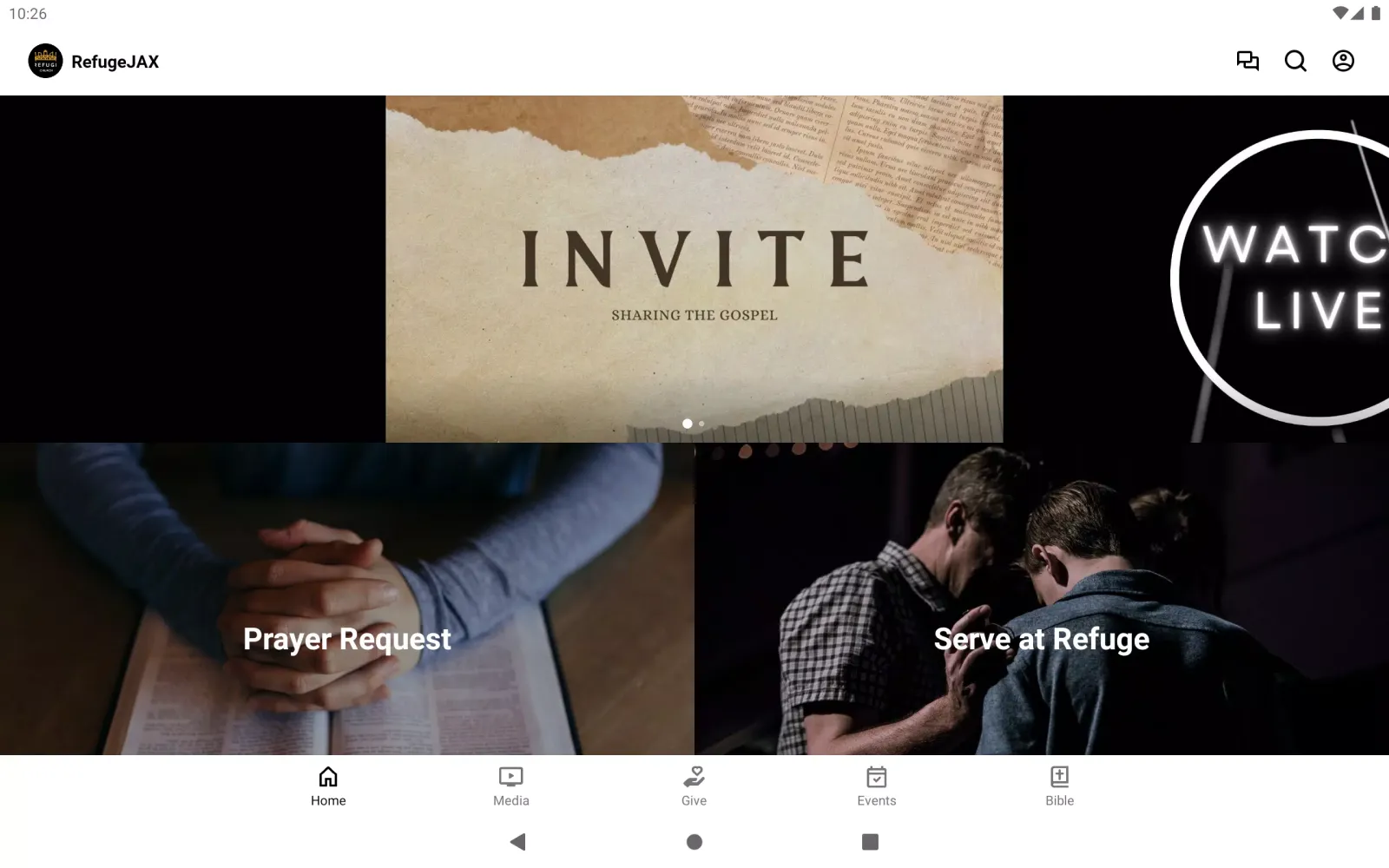 Screenshot di Refuge JAX Church