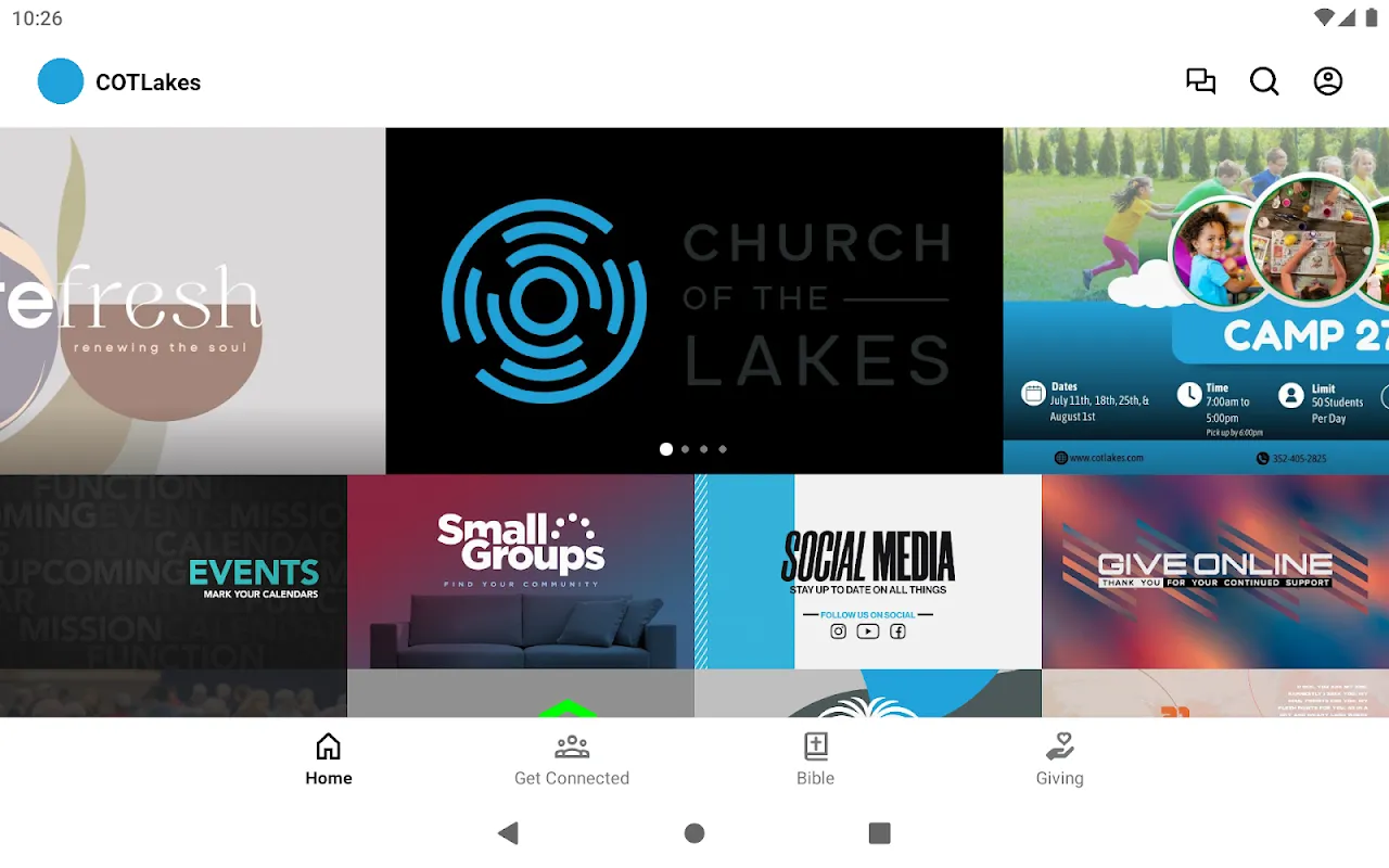 Capturas de tela do Church of The Lakes