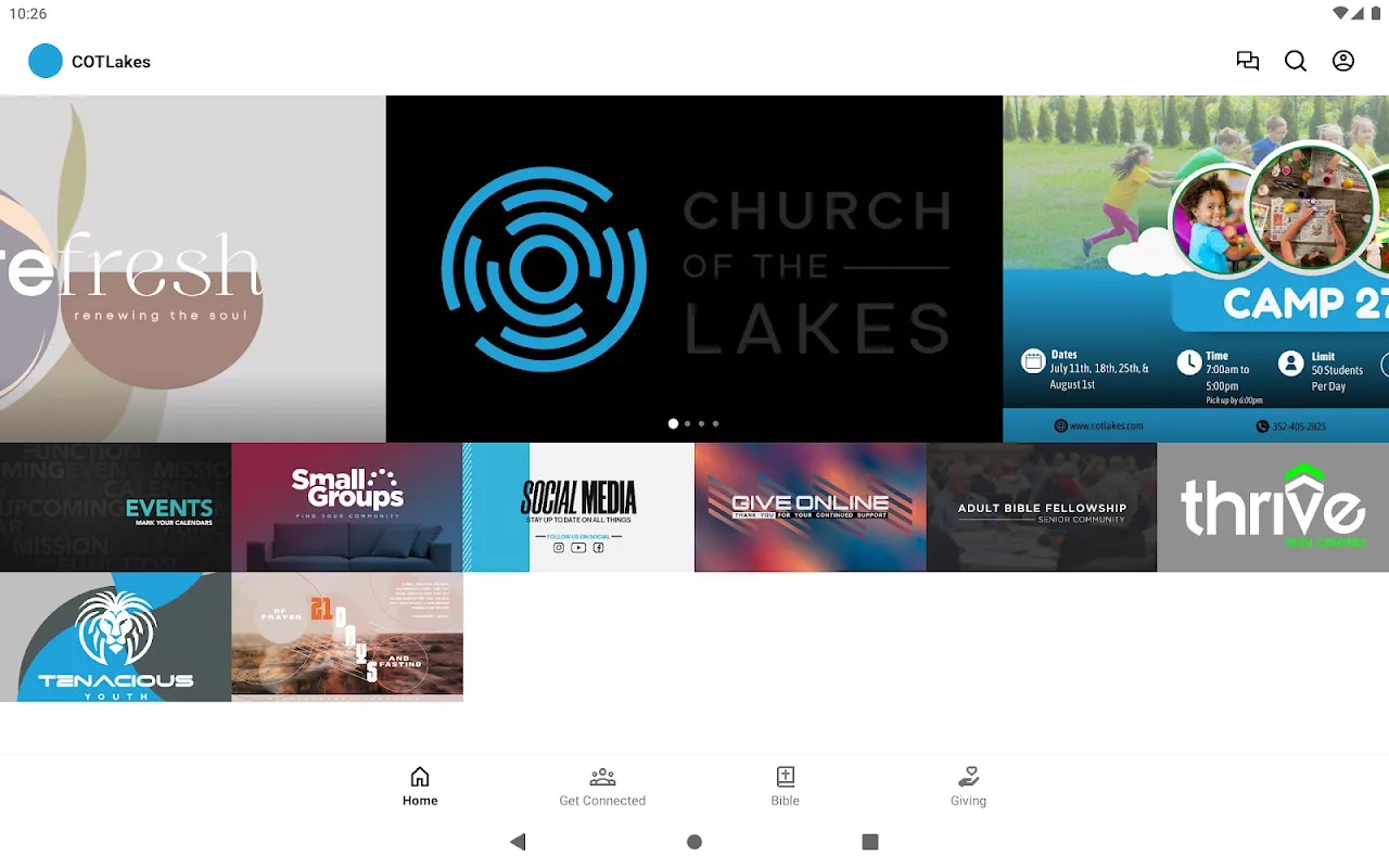 Capturas de tela do Church of The Lakes