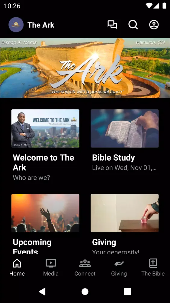 Ảnh chụp màn hình của Apostolic Ark Ministries