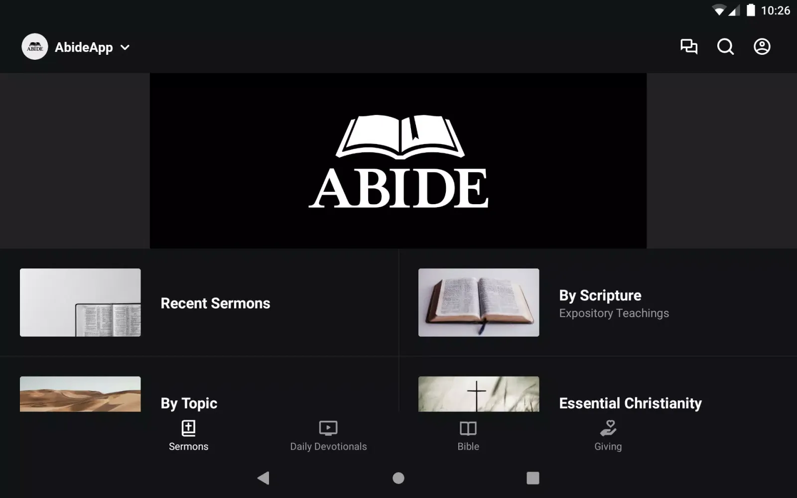 The Abide App Screenshots