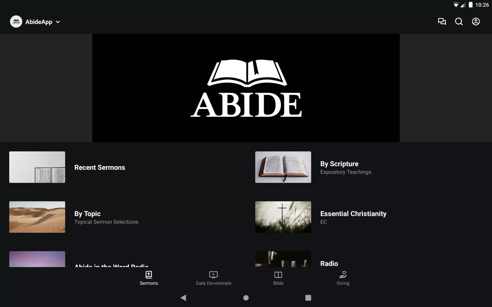 The Abide App Screenshots