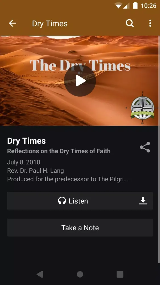 Capturas de pantalla de The Pilgrimage App