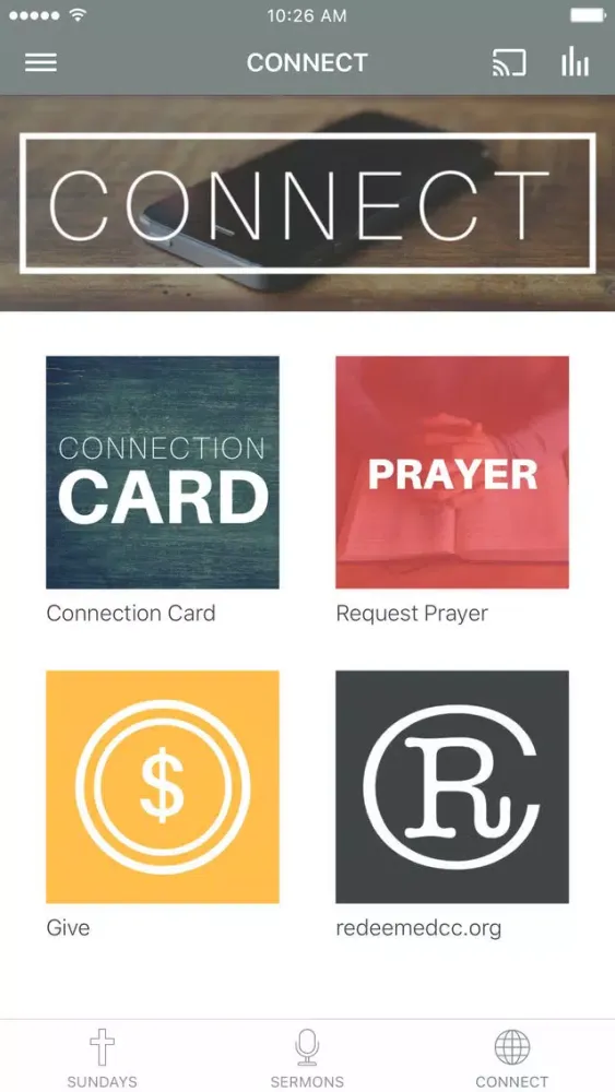 Tangkapan skrin Redeemed Community Church