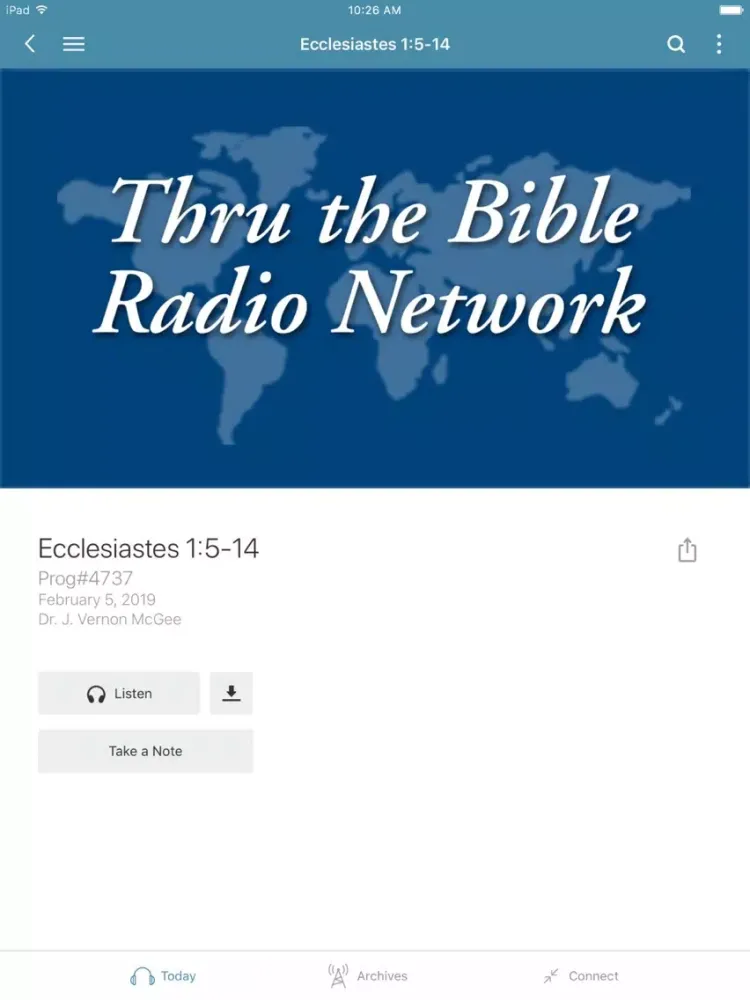 Thru the Bible Radio Network iPad 应用截图