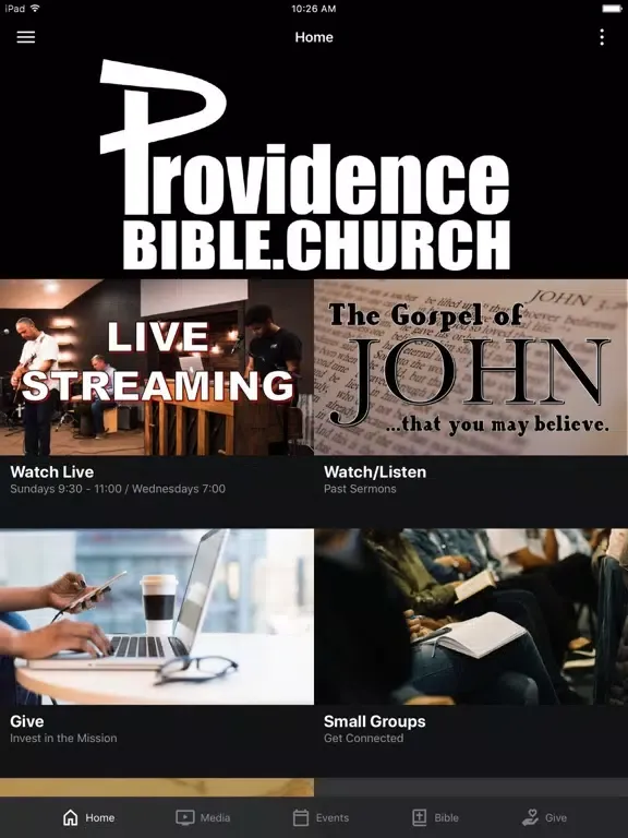 Providence Bible Church iPad  Screenshots