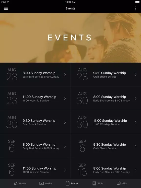 Providence Bible Church iPad  Screenshots