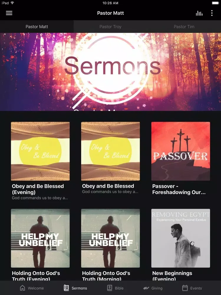 COB Church iPad  Screenshots