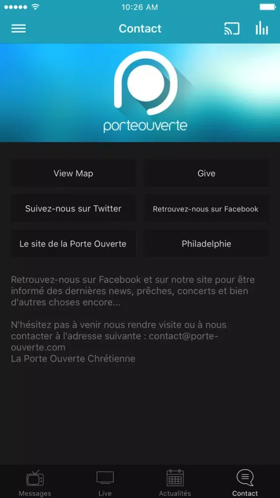 La Porte Ouverte Chrétienne سکرین شاٹس