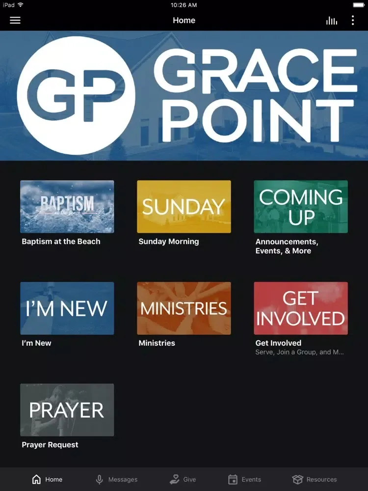 ภาพหน้าจอของ Grace Point Lewis Center iPad 