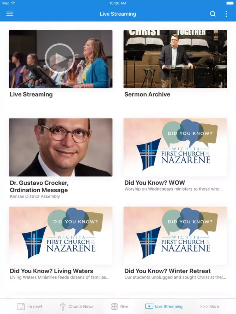 Wichita First Nazarene iPad  Ekran Görüntüleri
