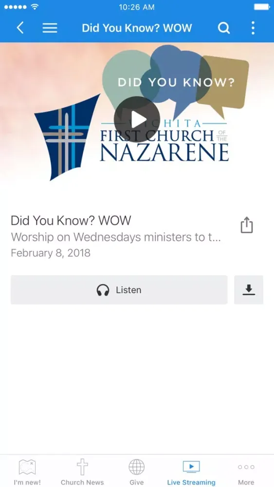 Wichita First Nazarene Ekran Görüntüleri