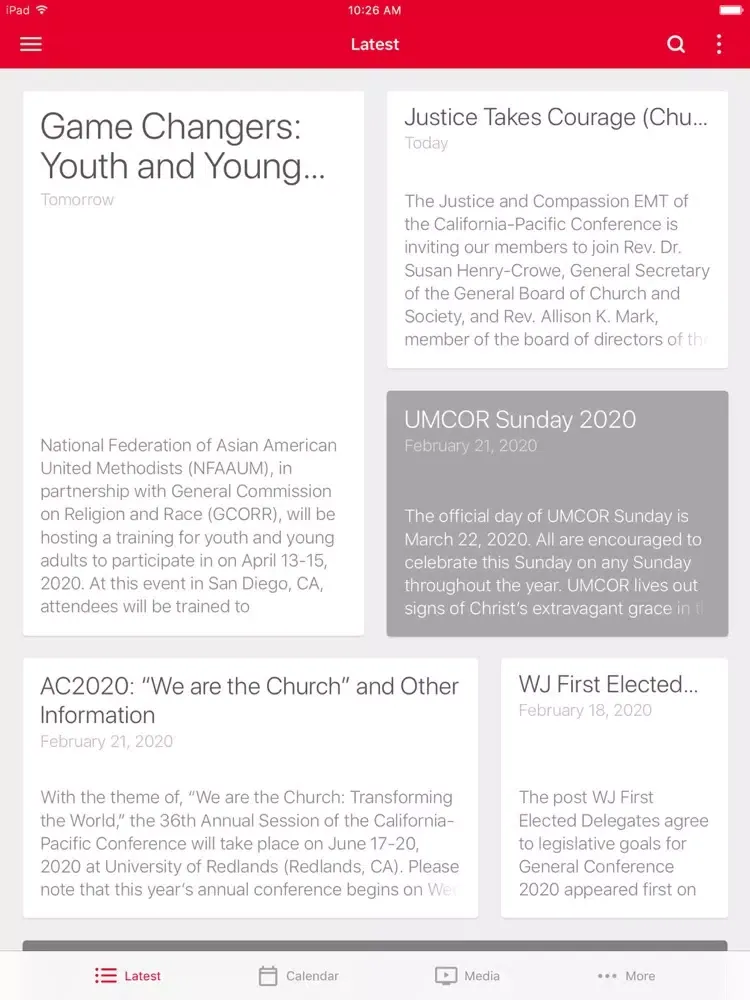 California-Pacific Conference iPad  스크린샷