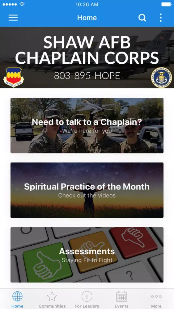 Shaw AFB Chapel سکرین شاٹس