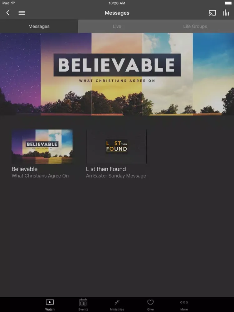 Calvary Assembly iPad  스크린샷