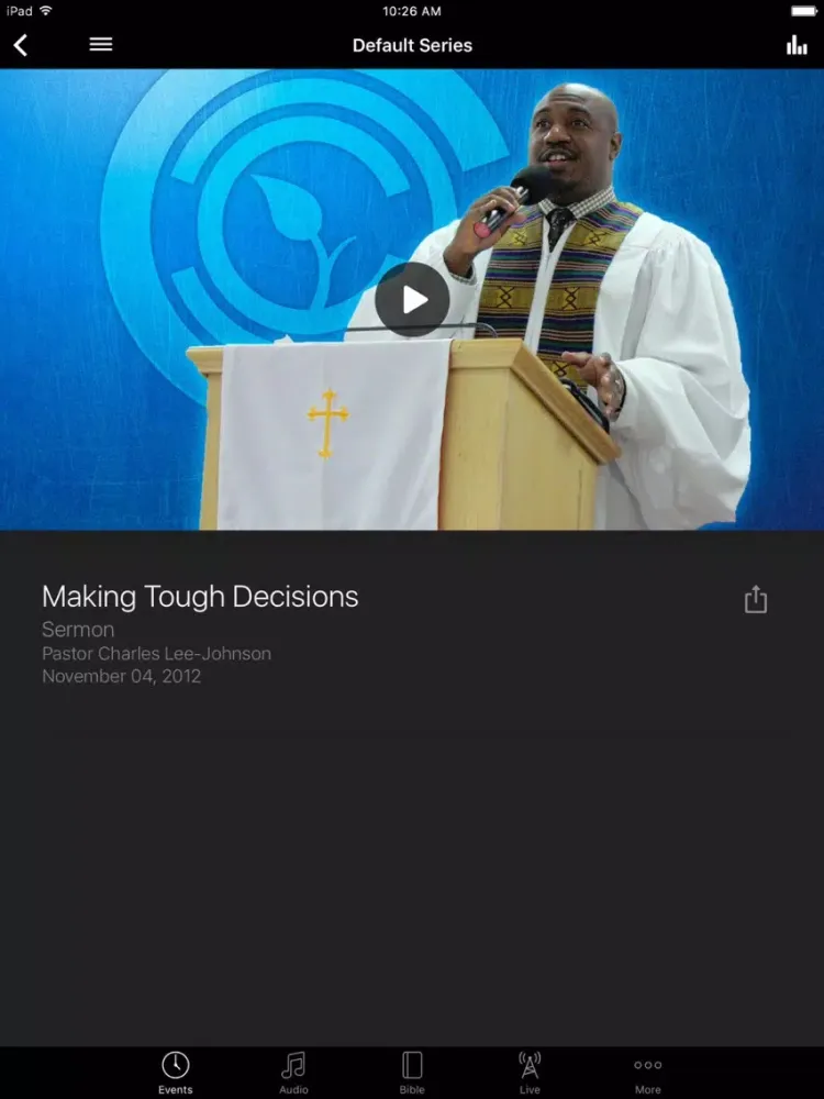 Corona Community AME Church iPad  Screenshots
