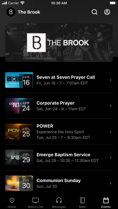 The Brook App Screenshots