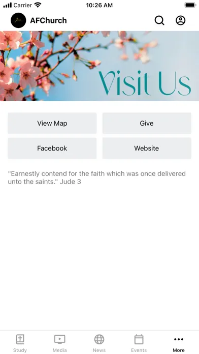 ภาพหน้าจอของ Apostolic Faith