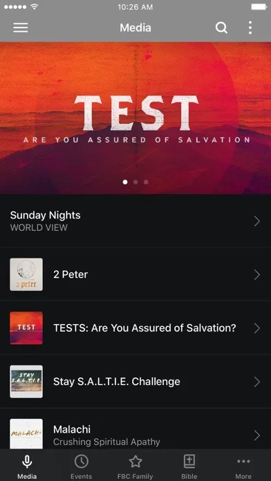 Capturas de pantalla de Faith Bible Church App
