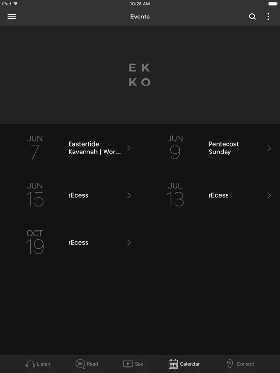 Screenshot di Ekko Church iPad 
