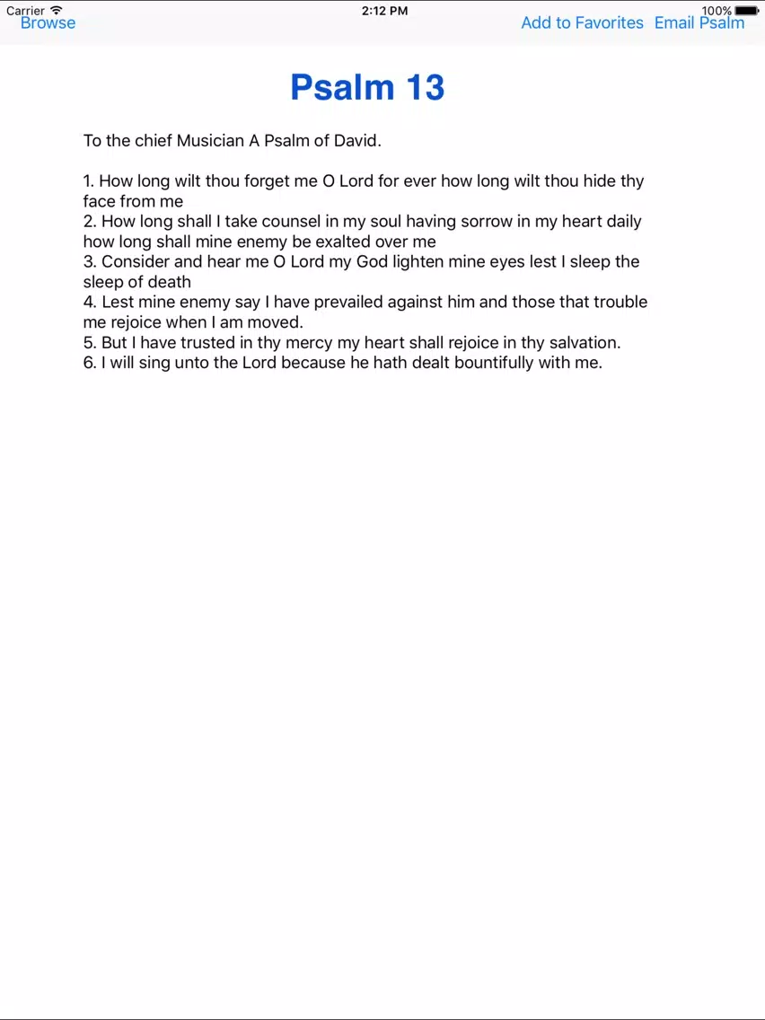 The Book of Psalms for iPad iPad  Ekran Görüntüleri