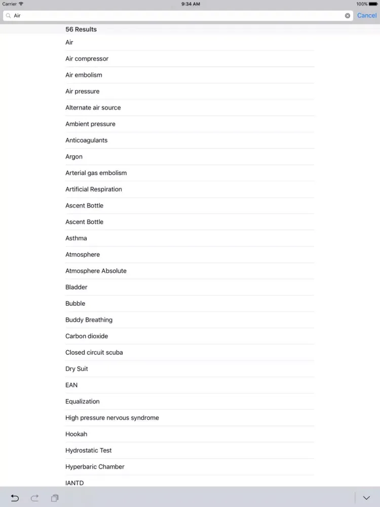 Scuba Terms for iPad iPad  Screenshots