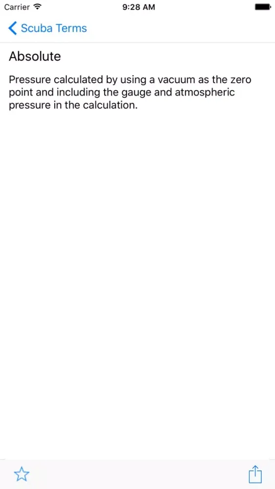 Scuba Terms for iPad Screenshots