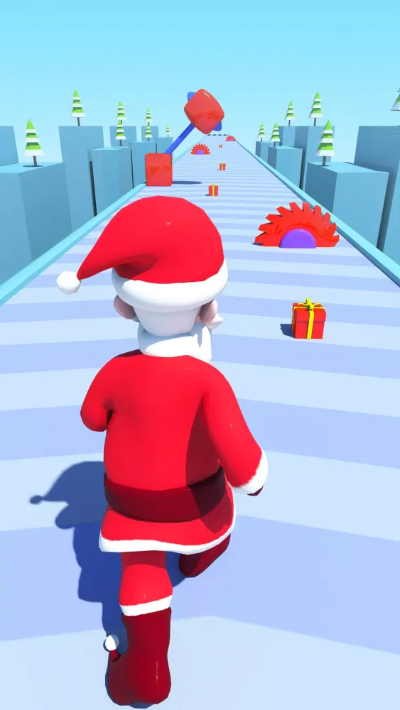 Tangkapan skrin Santa Run Subway Running Games