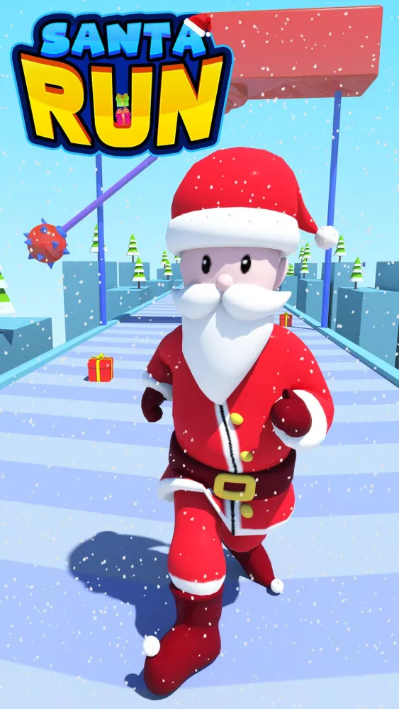 Tangkapan skrin Santa Run Subway Running Games