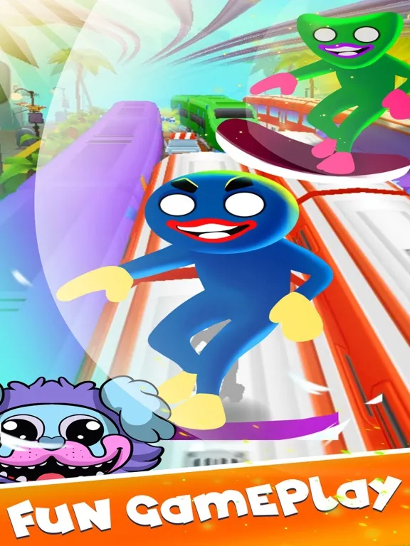 Rainbow Playtime Monster Run iPad  Screenshots