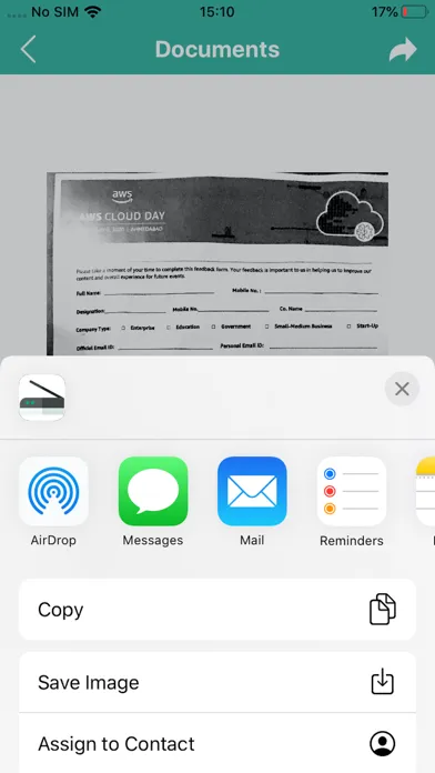 ภาพหน้าจอของ Document Scanner App!