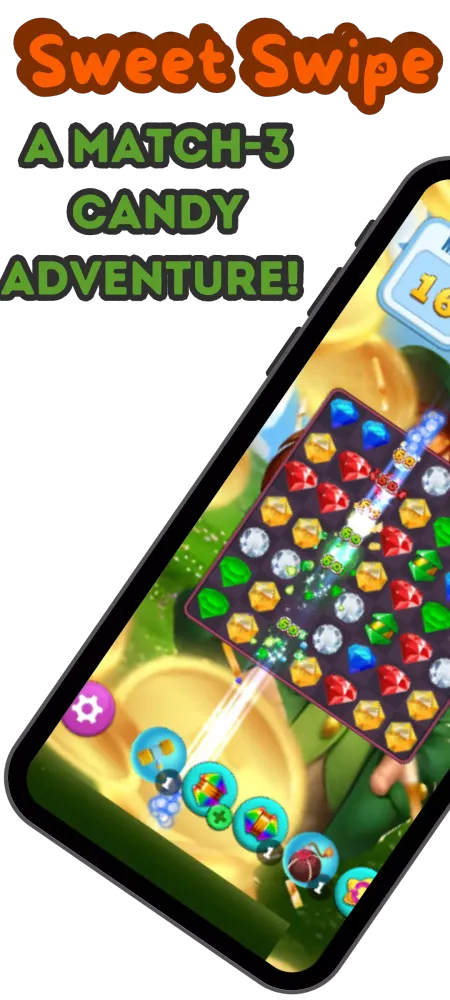 Capturas de tela do Sweet Swipe : Match 3 Games