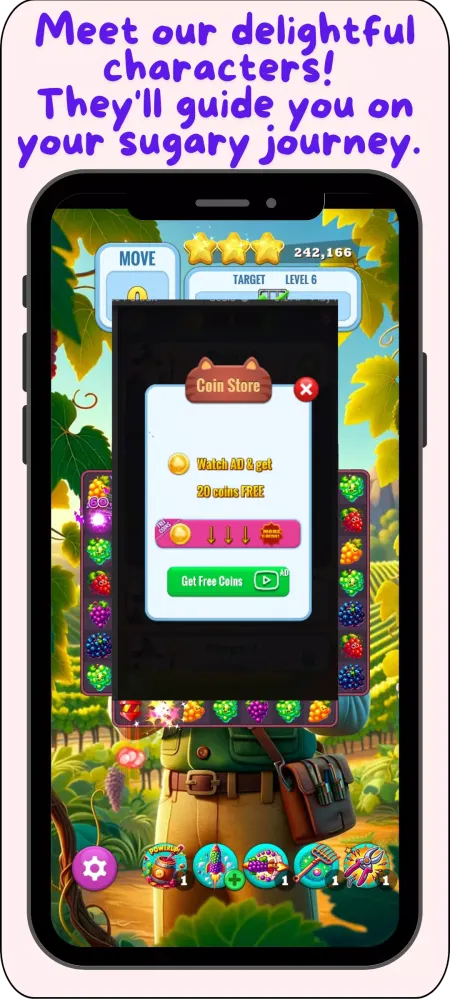 Capturas de tela do Sweet Swipe : Match 3 Games