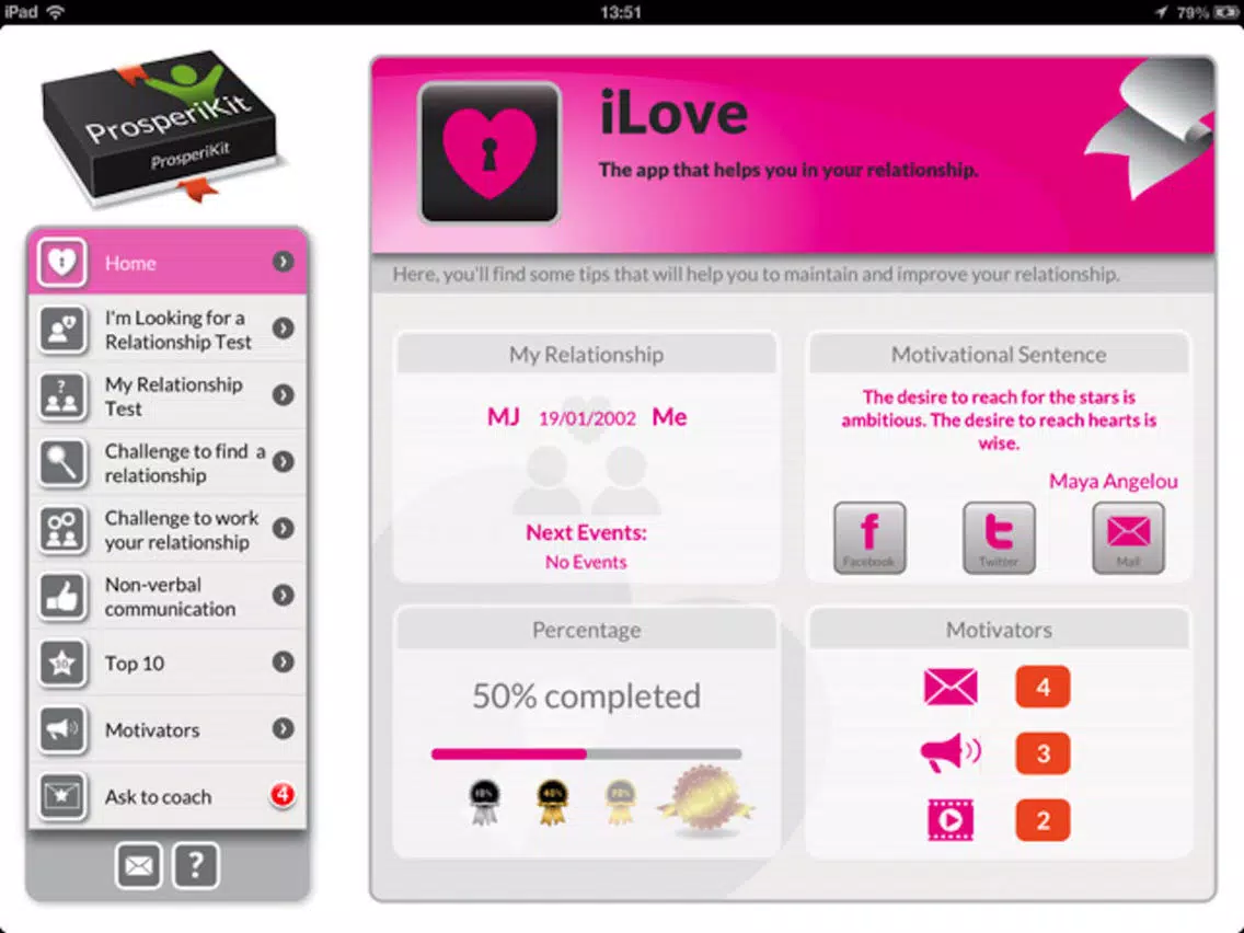 iLove: Test & Improve your relationship iPad  Screenshots