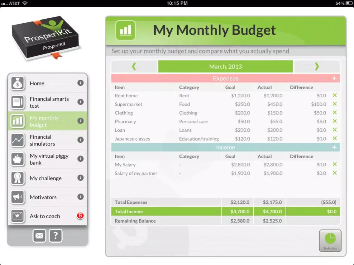Money Money: To track expenses & save money iPad  Screenshots