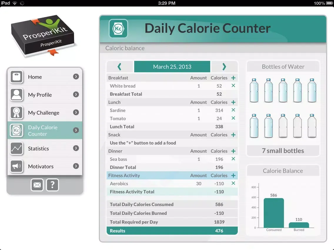 My Ideal Weight: Diet tracker and calorie counter iPad  Screenshots