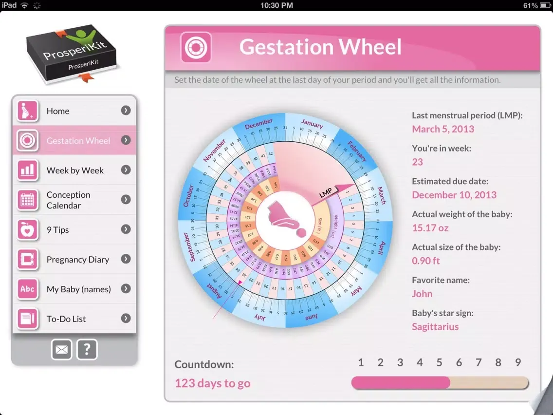 Screenshot di My Pregnancy: To follow & enjoy your pregnancy iPad 